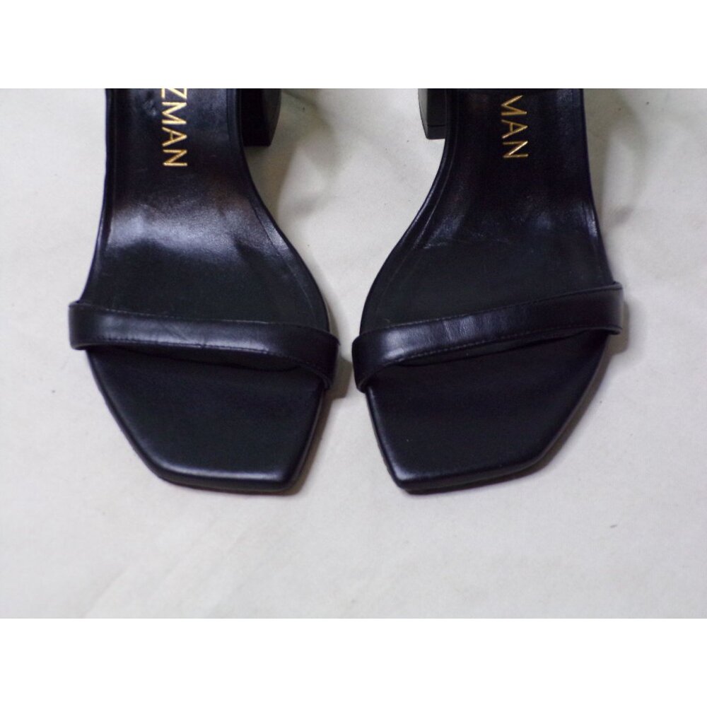 🆕 STUART WEITZMAN Flareblock 85 Slide Sandal Shoes Black 9 - Picture 6 of 14